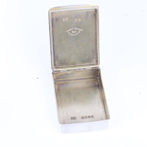 91 - A Victorian silver combination Vesta case/cigar cutter, maker AB, London 1866, rectangular form with... 