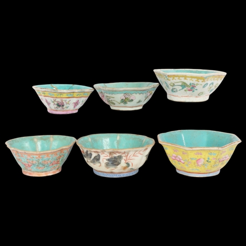 74 - 6 various Chinese porcelain bowls