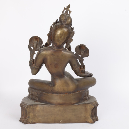 77 - A Thai bronze Buddha, height 41cm