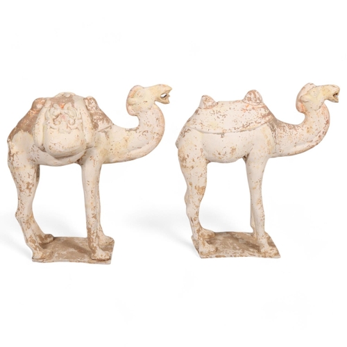 62 - A pair of Chinese Tang style pottery camels, height 45cm