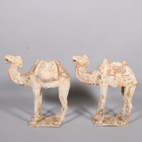 62 - A pair of Chinese Tang style pottery camels, height 45cm