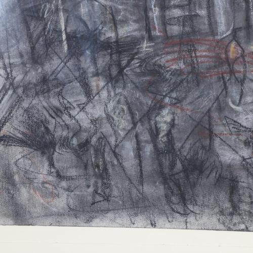 407 - Attributed to Leon Kossoff (1926 - 2019), Embankment Station and Hungerford Bridge 1994, charcoal an... 