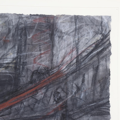 407 - Attributed to Leon Kossoff (1926 - 2019), Embankment Station and Hungerford Bridge 1994, charcoal an... 