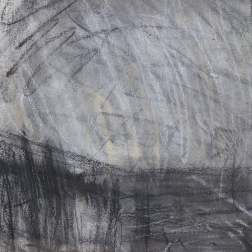 407 - Attributed to Leon Kossoff (1926 - 2019), Embankment Station and Hungerford Bridge 1994, charcoal an... 