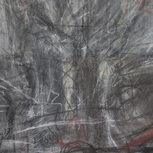 407 - Attributed to Leon Kossoff (1926 - 2019), Embankment Station and Hungerford Bridge 1994, charcoal an... 