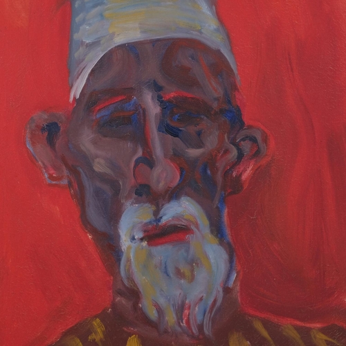 431 - Roland Jarvis (1926 - 2016), portrait of a Moroccan gentleman, oil on canvas, signed, 60cm x 45cm, f... 