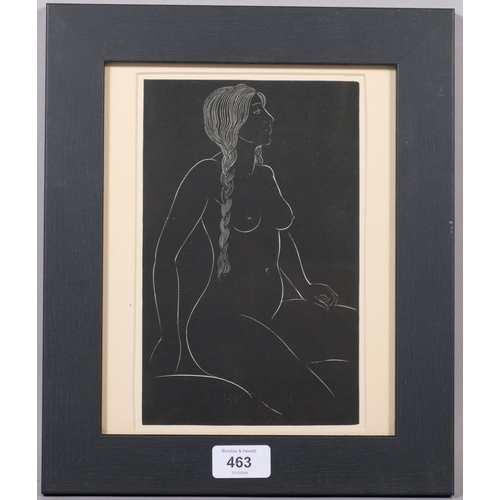 463 - Eric Gill (1882-1940), wood engraving on paper, Betty, the Artist’s Daughter, 23cm x 14cm, mounted, ... 