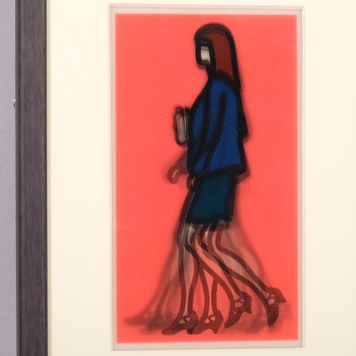 465 - Julian Opie (1958), print in colours (lenticular - moving image), Lawyer (2013), 15.5cm x 8.5cm, mou... 