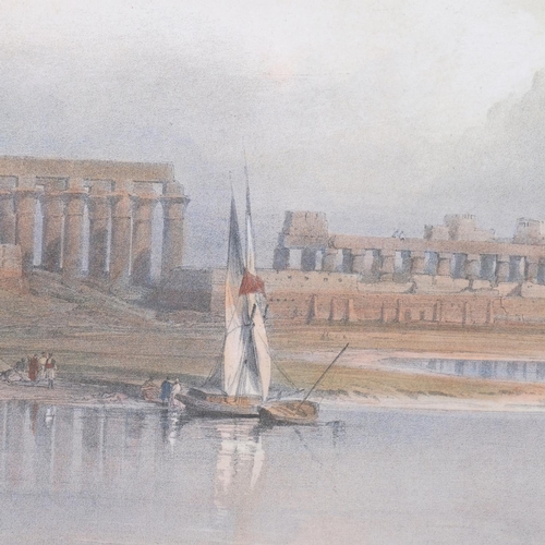 475 - David Roberts (1796-1864), handcoloured lithograph on paper, General View of the Ruins of Luxor from... 