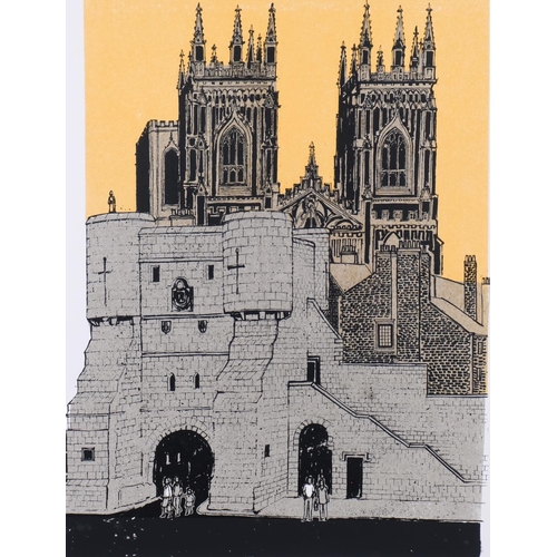 521 - Robert Tavener (1920 - 2004), York Minster, lithograph, circa 1980, signed in pencil, no. 66 of 75, ... 