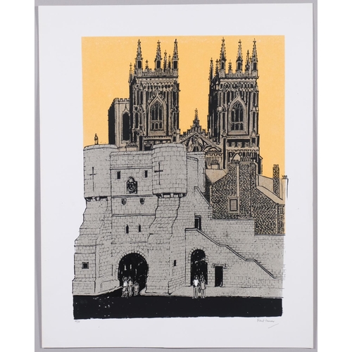 521 - Robert Tavener (1920 - 2004), York Minster, lithograph, circa 1980, signed in pencil, no. 66 of 75, ... 