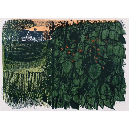 524 - Robert Tavener (1920 - 2004), country house and beans, limited edition lithograph, no. 58 of 60, sig... 