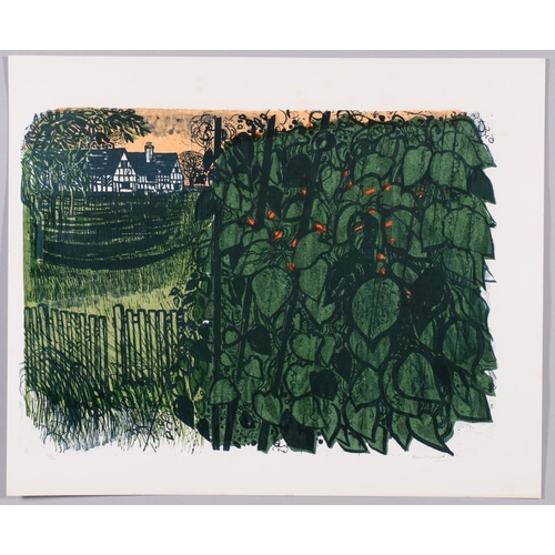 524 - Robert Tavener (1920 - 2004), country house and beans, limited edition lithograph, no. 58 of 60, sig... 