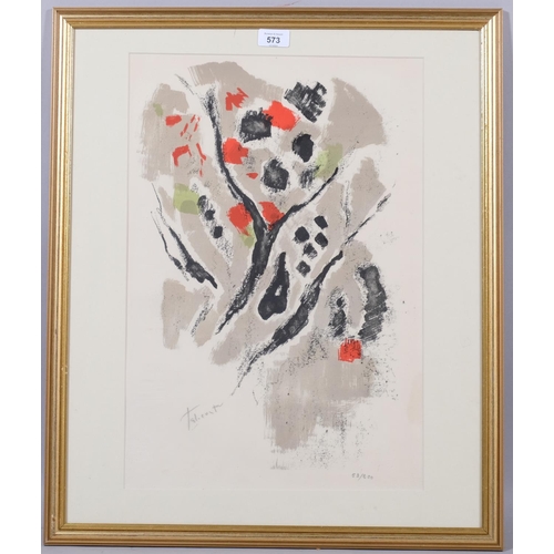 573 - Pierre Talcoat (1905 - 1985), abstract composition, limited edition lithograph, no. 53 of 200, circa... 