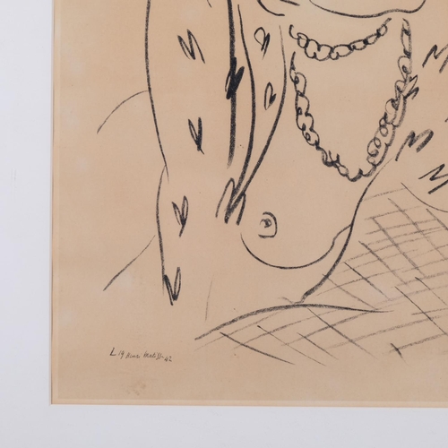 582 - Henri Matisse, portrait lithograph L19, 1942, signed in print, 38cm x 30cm, framed