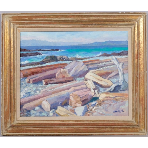 591 - William McDowell (1905 - c. 1988), shore scene, oil on canvas, signed, 40cm x 51cm, framed