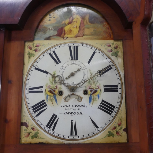 2149 - THOMAS EVANS, BANGOR - A 19th century Welsh mahogany cased 8-day longcase clock, with 14