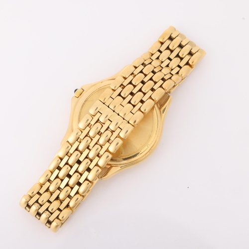 1002 - BUECHE GIROD - an 18ct gold quartz calendar bracelet watch, ref. 3001, circa 1998, white dial with R... 