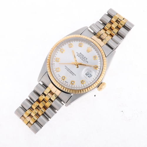 1009 - ROLEX - a Vintage bi-metal Oyster Perpetual Datejust automatic calendar bracelet watch, ref. 1601, c... 