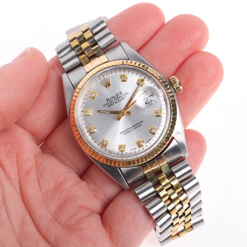 1009 - ROLEX - a Vintage bi-metal Oyster Perpetual Datejust automatic calendar bracelet watch, ref. 1601, c... 