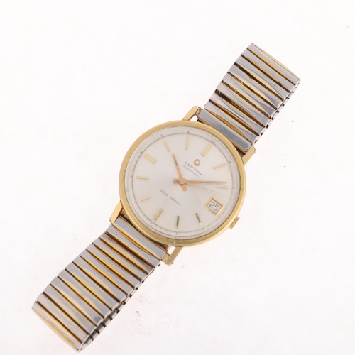 1018 - CERTINA - a Vintage gold plated stainless steel Blue Ribbon automatic calendar wristwatch, ref. 5806... 