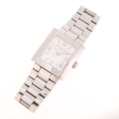 1028 - CHRISTIAN DIOR - a stainless steel Riva quartz calendar bracelet watch, ref. D101-100, circa 2008, s... 