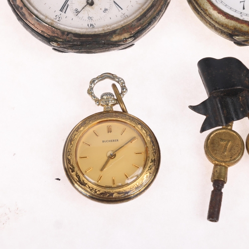 1044 - Various pocket watches, including Longines and Bucherer (3)