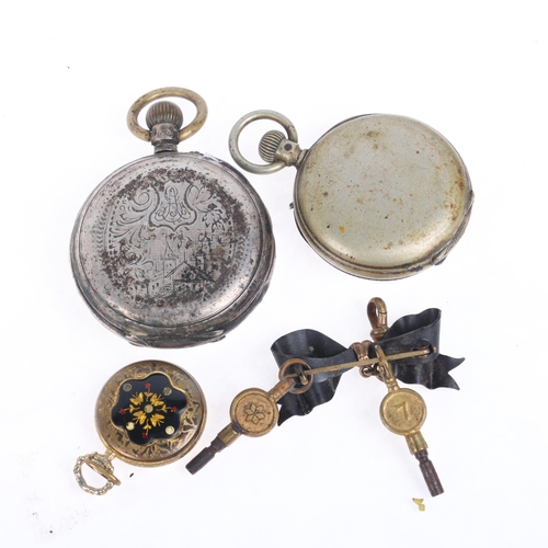 1044 - Various pocket watches, including Longines and Bucherer (3)