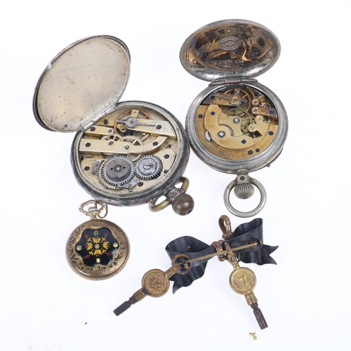 1044 - Various pocket watches, including Longines and Bucherer (3)