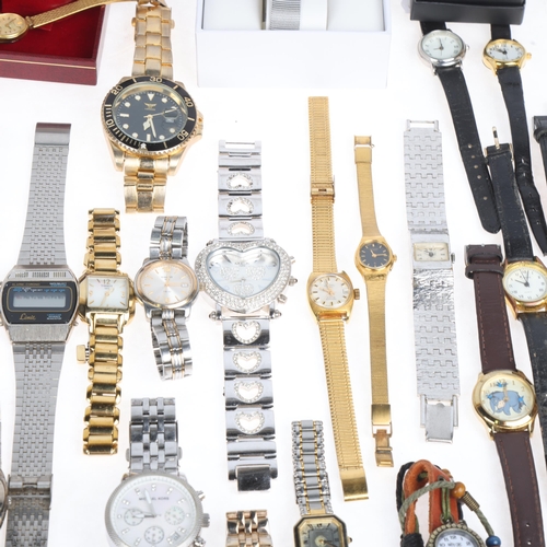 1047 - A large quantity of various wristwatches, including Michael Kors, Tissot, Rotary, etc