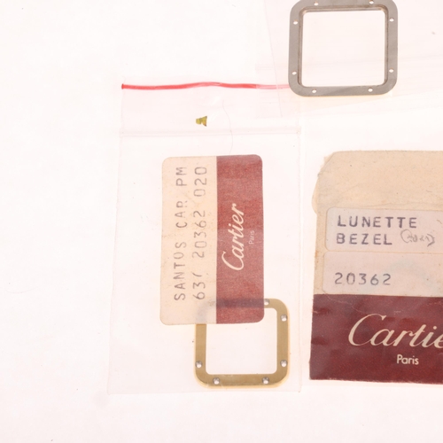 1049 - 6 Cartier bezels, including Santos and Panthere, largest 24.5mm x 24.5mm