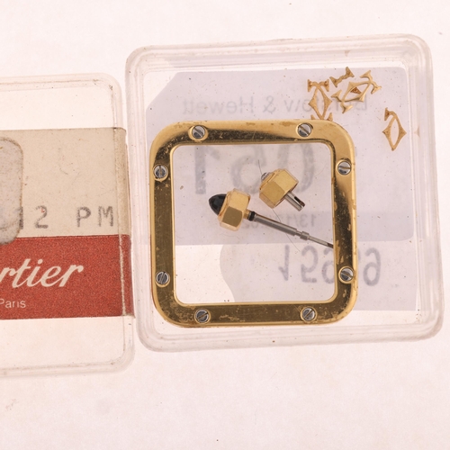 1051 - CARTIER - a group of parts for spares and repairs, including Panthere bezel with screws, 2 crowns, a... 