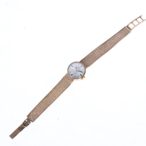 1064 - ROTARY - a lady's 9ct gold mechanical wristwatch, circa 1960s, silvered dial with gilt baton hour ma... 