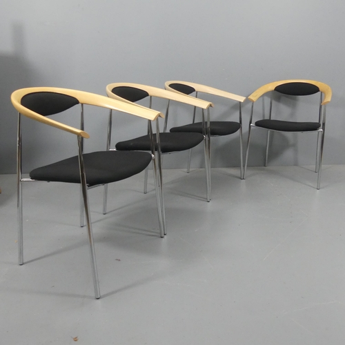 2246 - BUSK & HERTZOG - A set of four Danish Galla chairs by Fumac, with maker’s label. Red Dot Design awar... 