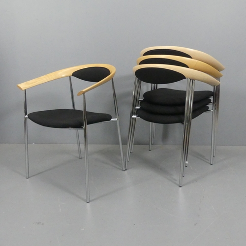 2246 - BUSK & HERTZOG - A set of four Danish Galla chairs by Fumac, with maker’s label. Red Dot Design awar... 