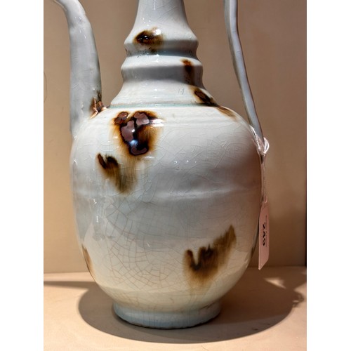 249 - An unusual Chinese glazed pottery ewer, height 31cm