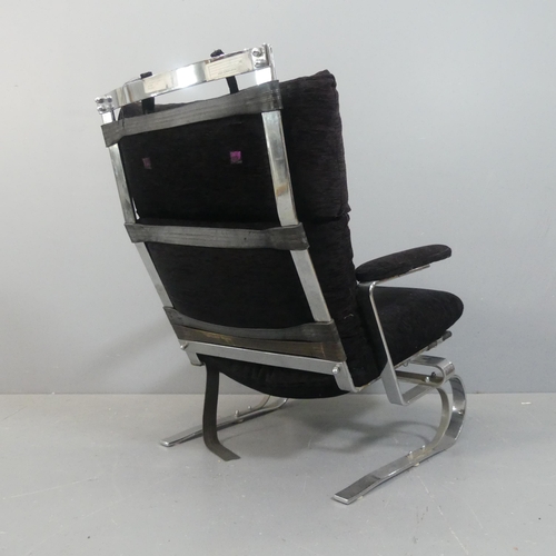 2041 - A 1960s COR armchair, the upholstered cushions on steel flat bar cantilever base. A/F.