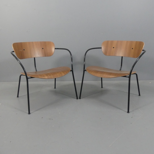 2059 - A pair of contemporary Pavilion AV6 lounge chairs, by Anderrson & Voll for &Tradition, with bent ply... 