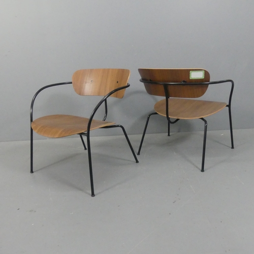 2059 - A pair of contemporary Pavilion AV6 lounge chairs, by Anderrson & Voll for &Tradition, with bent ply... 