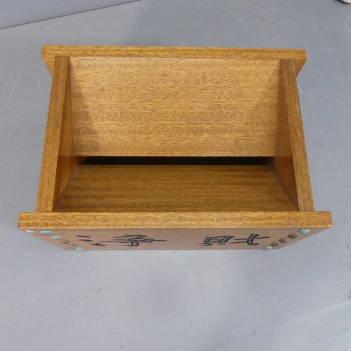 2255 - A Japanese donation / ballot box. Width 64cm, height 37cm, depth 44cm.