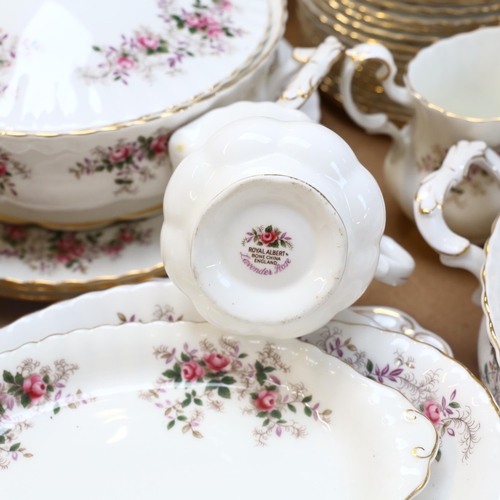 301 - Royal Albert Lavender Rose pattern teaware, dinner and coffee ware, including 2 teapots, coffee pot,... 