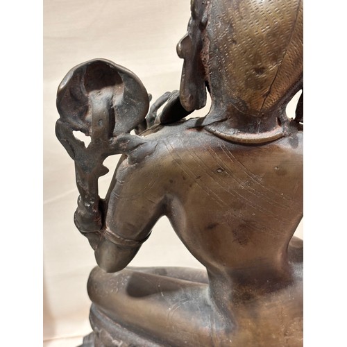 77 - A Thai bronze Buddha, height 41cm