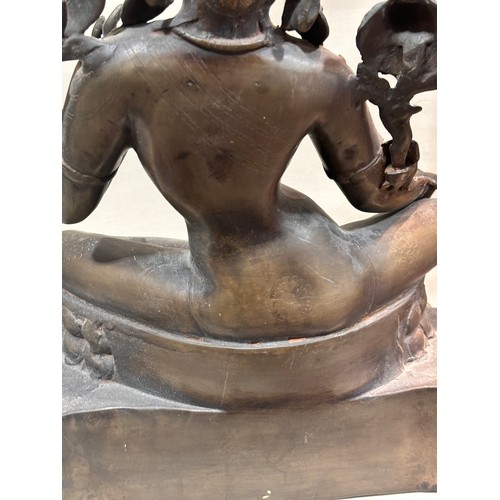 77 - A Thai bronze Buddha, height 41cm