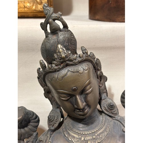 77 - A Thai bronze Buddha, height 41cm