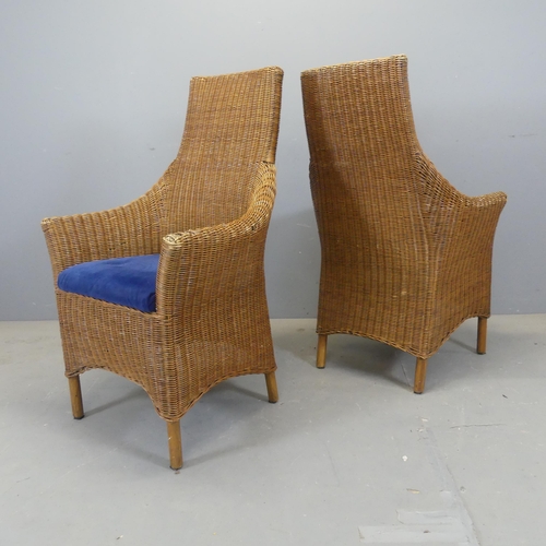 2358 - A set of four modern wicker conservatory chairs, labelled for Kudos.