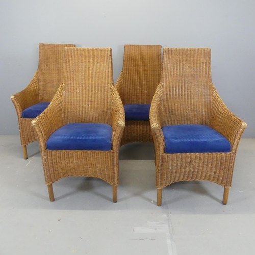 2359 - A set of four modern wicker conservatory chairs, labelled for Kudos.