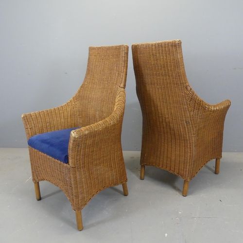 2359 - A set of four modern wicker conservatory chairs, labelled for Kudos.