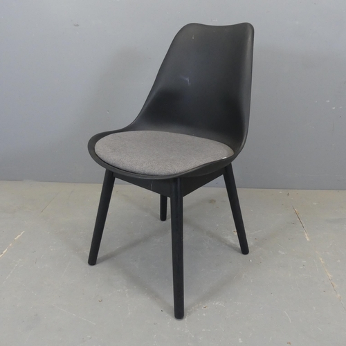 2377 - An Eames style shell chair with moulded seat.