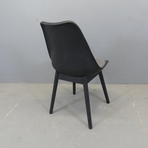 2377 - An Eames style shell chair with moulded seat.