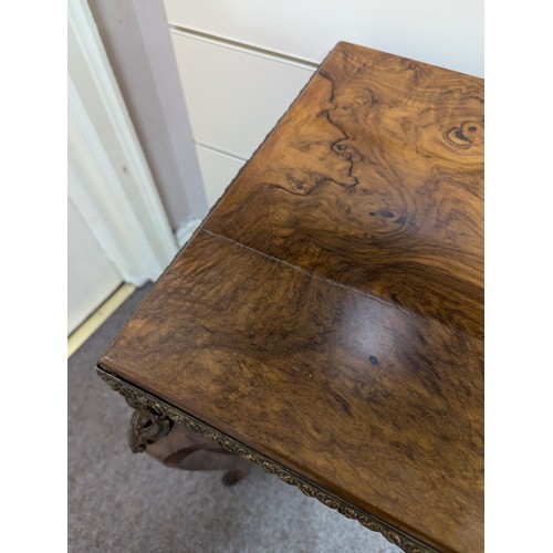 265 - 19th century French burr walnut and marquetry centre table on cabriole legs with ormolu mounts, heig... 